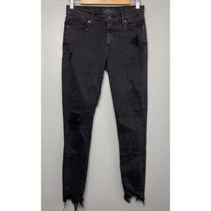 LUCKY BRAND Black Distressed Skinny Jeans